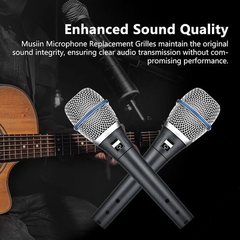 Microphone Replacement 2Packs Grille Compatible with Shure BETA87, BETA 87A, BETA 87C Microphone Capsules, Microphone Ball Head Grille, Cartridge Components in Saudi Arabia