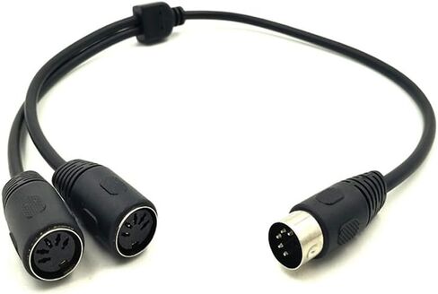 CREATOR 5 Pin Splitter Y محول كابل MIDI، DIN 5-Pin Plug 1 ذكر إلى 2 أنثى الفاصل Y MIDI كابل 1.6 قدم in Kuwait