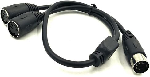 CREATOR 5 Pin Splitter Y محول كابل MIDI، DIN 5-Pin Plug 1 ذكر إلى 2 أنثى الفاصل Y MIDI كابل 1.6 قدم in Kuwait