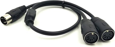 CREATOR 5 Pin Splitter Y محول كابل MIDI، DIN 5-Pin Plug 1 ذكر إلى 2 أنثى الفاصل Y MIDI كابل 1.6 قدم in Kuwait