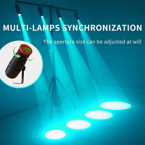 Pinspot Light with Remote,18W manually focusable,16 Colors Spot Lights Stage Effect Lighting and spot Size Adjustable,Disco Ball Spotlight Most Suitable for Party Activities Live Show Party Dance in Saudi Arabia