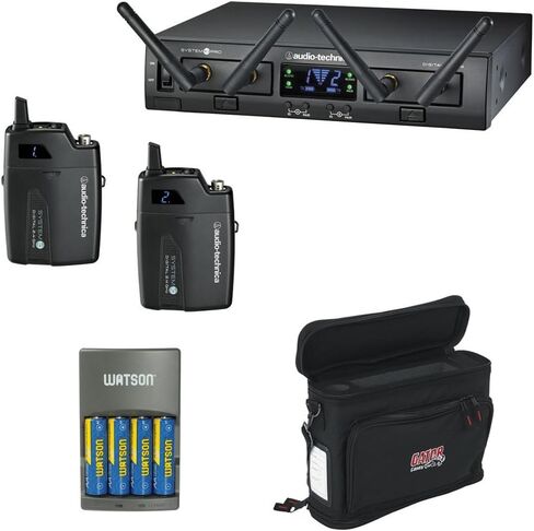 Audio-Technica ATW-1311 System 10 PRO Rack-Mount Digital Dual UniPak Transmitter System (2.4 GHz) with GM-1W Wireless Mobile Pack & 4-Hour Rapid Charger Kit in Saudi Arabia