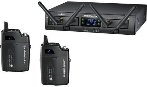 Audio-Technica ATW-1311 System 10 PRO Rack-Mount Digital Dual UniPak Transmitter System (2.4 GHz) with GM-1W Wireless Mobile Pack & 4-Hour Rapid Charger Kit in Saudi Arabia