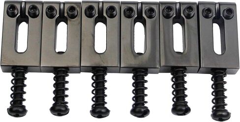 Guyker 10.8MM Guitar Tremolo Bridge Saddles - Copper Plating Modern Guitar Saddles Compatible with Strat ST Tele TL Electric Guitar Replacement Parts Accessories(6 Pack, gold) in Saudi Arabia
