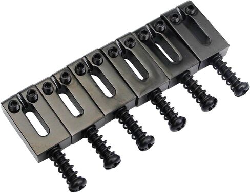 Guyker 10.8MM Guitar Tremolo Bridge Saddles - Copper Plating Modern Guitar Saddles Compatible with Strat ST Tele TL Electric Guitar Replacement Parts Accessories(6 Pack, gold) in Saudi Arabia
