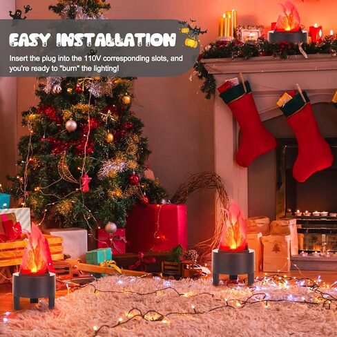 Katech LED Artificial Flame Lamp Fake Fire Light Stage Effect LED Silk Flame Lamp Campfire Lamp Prop Flame Light for Halloween, Christmas, Festival, Holiday, Party, Bar or Home Decoration in Saudi Arabia