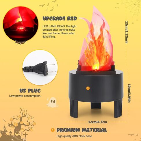 Katech LED Artificial Flame Lamp Fake Fire Light Stage Effect LED Silk Flame Lamp Campfire Lamp Prop Flame Light for Halloween, Christmas, Festival, Holiday, Party, Bar or Home Decoration in Saudi Arabia