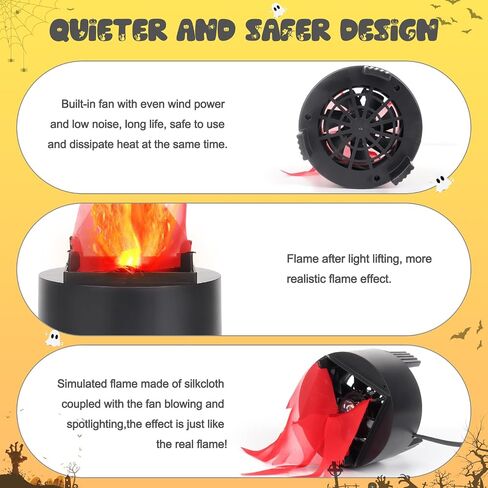 Katech LED Artificial Flame Lamp Fake Fire Light Stage Effect LED Silk Flame Lamp Campfire Lamp Prop Flame Light for Halloween, Christmas, Festival, Holiday, Party, Bar or Home Decoration in Saudi Arabia