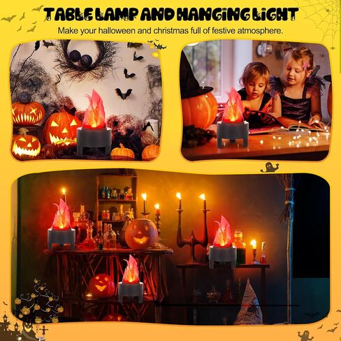 Katech LED Artificial Flame Lamp Fake Fire Light Stage Effect LED Silk Flame Lamp Campfire Lamp Prop Flame Light for Halloween, Christmas, Festival, Holiday, Party, Bar or Home Decoration in Saudi Arabia