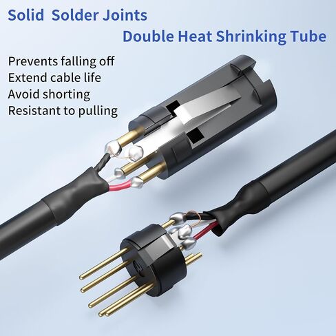 5 Pin to 3 Pin DMX Cable 1 ft 2 Pack - Premium 5 Pin Male to 3 Pin Female DMX Lighting Cables 1 Foot in Saudi Arabia