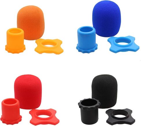 TAODAN 4Sets Shakeproof Wireless Handheld Microphone Protection Windscreen Foam Cover for KTV Mic Device in Saudi Arabia