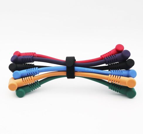 Aestivate 6 Inch Guitar Patch Cable TS 1/4" Right Angle Instrument Cable Colored Guitar Pedal Cable Effect Cable Cord 6-Pack (Rainbow) in Saudi Arabia