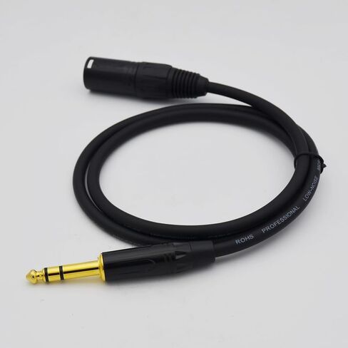 XLR to 1/4 Cable,1/4 Inch TRS to XLR Male Plug Stereo XLR Cables, Balanced Interconnect Microphone Mic Cable for Audio Speaker Studio-2 Pack 3ft Foot Input Patch Cords in Saudi Arabia
