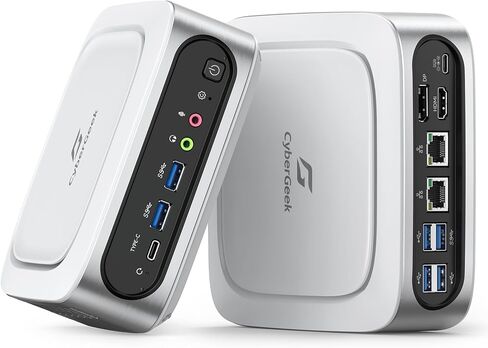 Nano J1 Mini PC Win 11 Pro, Intel N5095A Quad-Core Up to 2.9Ghz, 4GB RAM 3200MHz, 128GB NVMe SSD Mini Desktop Computer, Micro PC Supports 4K Dual Display, WiFi, BT, RJ45, VESA, Office/Home in Kuwait