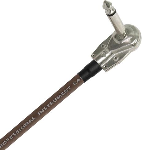 Audioblast - 6 Units - 6 Inch - HQ-1 (Brown) - Ultra Flexible - Dual Shielded (100%) - Instrument Effects Pedal Patch Cable w/ ¼ inch (6.35mm) Low-Profile, R/A Pancake TS Plugs & Dual Staggered Boots in Saudi Arabia