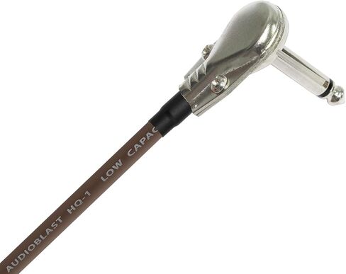 Audioblast - 6 Units - 6 Inch - HQ-1 (Brown) - Ultra Flexible - Dual Shielded (100%) - Instrument Effects Pedal Patch Cable w/ ¼ inch (6.35mm) Low-Profile, R/A Pancake TS Plugs & Dual Staggered Boots in Saudi Arabia