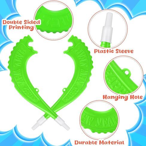 8 Pieces Plastic Shofar Horn Rosh Hashanah Horns Toys Gifts Rosh Hashanah Decorations Noisemakers Horns Instruments Decorative Shofar for Joyful Parties, New Year (Colorful) in Saudi Arabia