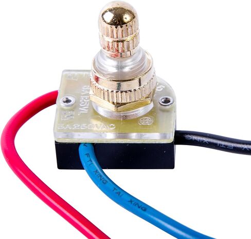 Gardner Bender GSW-69 Electrical Rotary Switch, SPST, ON-OFF, 6 A/125V AC, 6 inch Wire Terminal, Black Plastic in Saudi Arabia