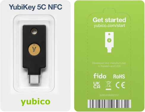 Yubico - YubiKey 5 NFC - Two-Factor authentication (2FA) Security Key, Connect via USB-A or NFC, FIDO Certified - Protect Your Online Accounts in Kuwait