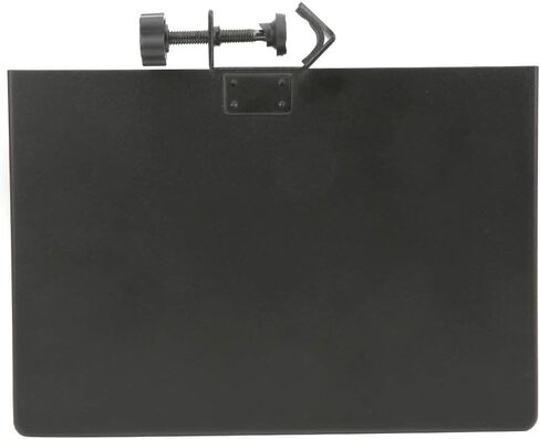 Microphone Stand Clamp-On Utility Shelf, Metal Sound Card Tray 5.51x7.87inch, Adjustable Angle Clamp-On Laptop Notebook Rack Tray Holder for Live Streaming, Music Studio, Stage in Saudi Arabia