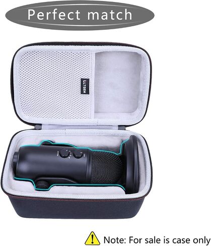 LTGEM Hard Travel Case for Shure MV7+ Podcast Microphone - Protective Carrying Case Bag(Inside: 9.1" x 3.6" x 2.7"), Case Only in Saudi Arabia