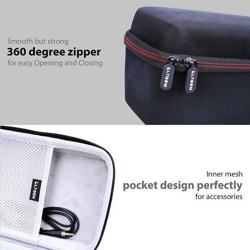 LTGEM Hard Travel Case for Shure MV7+ Podcast Microphone - Protective Carrying Case Bag(Inside: 9.1" x 3.6" x 2.7"), Case Only in Saudi Arabia