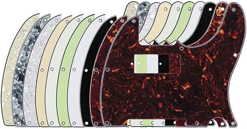 8 Hole Tele Mini Humbucker Pickguard with Mini Humbucker Pickup Hole for Tele/Telecaster Aged White in Saudi Arabia