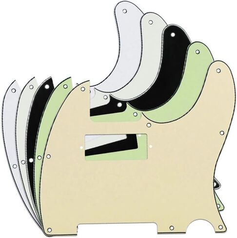 8 Hole Tele Mini Humbucker Pickguard with Mini Humbucker Pickup Hole for Tele/Telecaster Aged White in Saudi Arabia