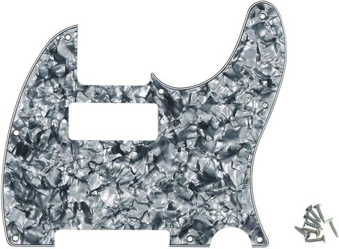 8 Hole Tele Mini Humbucker Pickguard with Mini Humbucker Pickup Hole for Tele/Telecaster Aged White in Saudi Arabia