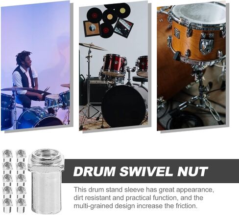 ERINGOGO Tom Lug Swivel Nuts 20pcs Drum Stand Iron M5 Guitar Square Sealed Pegs in Saudi Arabia