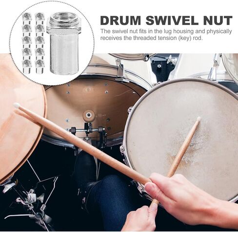 ERINGOGO Tom Lug Swivel Nuts 20pcs Drum Stand Iron M5 Guitar Square Sealed Pegs in Saudi Arabia