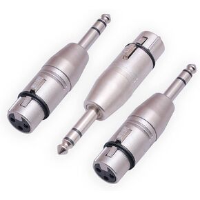 XLR أنثى إلى 1/4 بوصة TRS ستيريو جاك التوصيل محول كابل متوازن - 3Pack in Kuwait