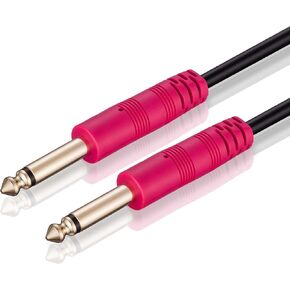 1/4 Inch Cable, 1/4 to 1/4 Audio Cable Guitar Cable Instrument Cable 6.35mm Mono Jack TS Unbalanced Patch Speaker Cable Compatible with Electric Guitar Bass Keyboard -15Ft in Kuwait