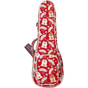 MUSIC FIRST Cute Cartoon "Shiba Inu and Sakura" Dog ukulele case ukulele bag ukulele cover, Original Design (Fit for 21 inch Soprano Ukulele, Blue)