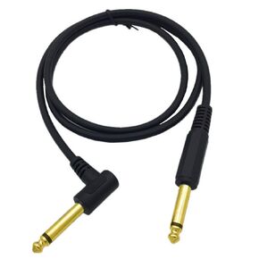 Seadream 90 Degree Right Angle 1/4 Inch Instrument Cable 6.35mm Right Angled Mono Jack TS Speaker Cable;6.35mm Mono Jack 1/4" TS Cable Unbalanced Guitar Patch Cords Male to Male Cable