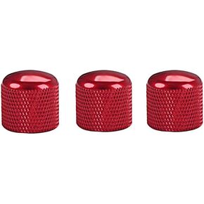 Alnicov Guitar Control Knobs Tone Volume Metal Dome Knobs for Electric Guitar Bass Replacement Parts 3Pcs Red