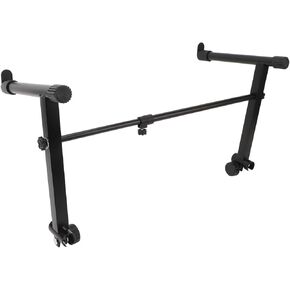 Fockety Keyboard Stand Extension Adapter, L Shape Keyboard Stand 2 Tier Riser Adjustable Height 42‑75cm Width Adjustment Universal Second Tier Stand for Electronic Piano