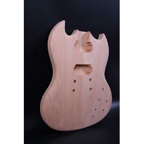 Yinfente Electric Guitar Body Mahogany Wood Set in Heel DIY electric guitar Body replacement HH pickups