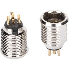10Pcs DIY 4 Pin Mini XLR Adapters, 4 Pin Mini XLR Male Socket Connector 4 Pin Panel Mount Jacks for Microphone Socket Sound Connector