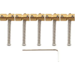 Musiclily Pro 18mm Steel Bass Bridge Saddles for 5-String Precision and Jazz Bass, Chrome (Set of 5)