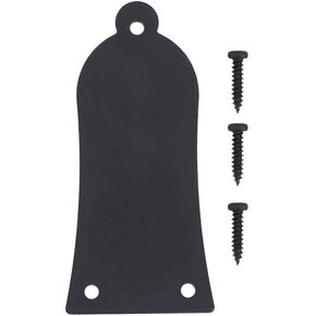 Bnineteenteam Guitar Truss Rod Cover,3 Holes Metal Truss Rod Cover with Screws Bell-Shaped Guitar Bass Replacement