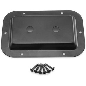 DGZZI Black Dual 1/4" Jack Plate with Screw for Guitar Speaker Cabinet