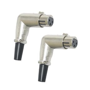 Right Angle XLR, 90 Degree XLR Cable,3 Pin Microphone Elbow,Pro Audio DJ XLR Male and Female Connectors (2 Male and 2 Female)