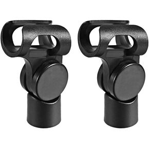 uxcell 2Pcs Universal Microphone Mic Clip Holder for 17mm Mic Stand Handheld 15mm Thread Dia