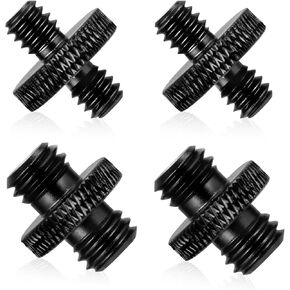 4pcs Mic Stand Adapter, 2 Types 1/4 inch and 3/8 inch Converter Threaded Camera Mic Mount Adapter Mic Screw Adapter Sturdy Aluminum Alloy Tripod Screw Adapter for Camera Microphone Stand Tripod