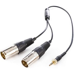 Saramonic Locking 1/8" Male to Dual XLR Male Output Cable for Saramonic Receivers (SR-UM10-CC1), 3.5mm to Dual XLR M