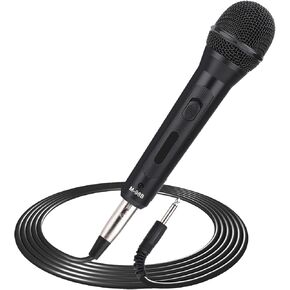 Vocal Microphone for Singing,Dynamic Handheld Wired Karaoke Mic w/ 16.4ft XLR to 1/4" Cable and ON/Off Switch,Cardioid Studio Microphone for Speakers/Mixers/Amp/Speech/Karaoke and Outdoors in Kuwait