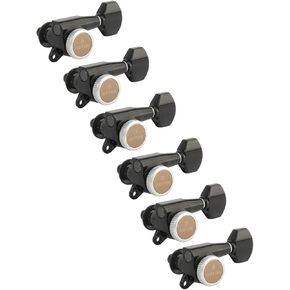Gotoh Magnum Lock-Trad 6-In-Line Guitar Tuners, Black
