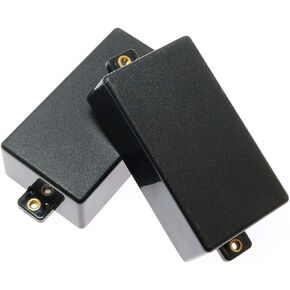 Maxmoral 2 Pcs Humbucker 1mm Black Electric Guitar Double Pickup Cover Frosted ABS Pickup Cover With Copper Ears Pickup Shell Guitar Accessories