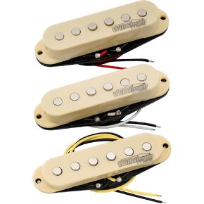Wilkinson LOW GAUSS Vintage Voice ST Strat Ceramic Single Coil Pickups Set for Stratocaster Guitar, Ivory